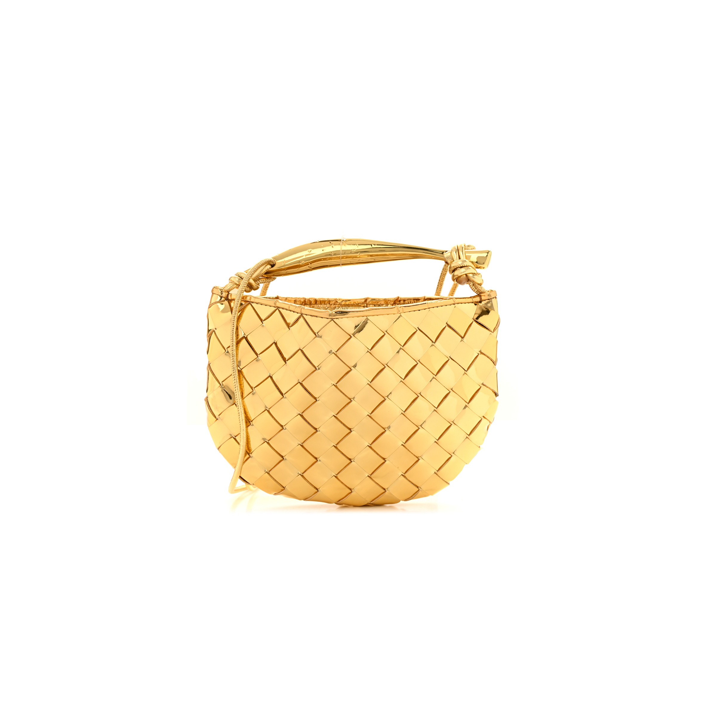 BOTTEGA VENETA MIRROR LAMINATED NAPPA INTRECCIATO MINI SARDINE BAG GOLD (20*14*3cm) BOTTEGA VENETA MIRROR LAMINATED NAPPA INTRECCIATO MINI SARDINE BAG GOLD (20*14*3cm)